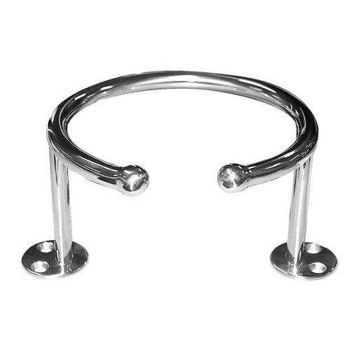 Stainless steel surface mounting drink holder