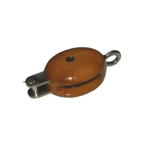 Davey Fixed Eye Wooden Block - Single with Becket