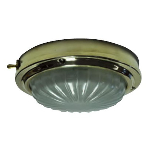 Davey Brass Deck Head Light - Switch - Polished