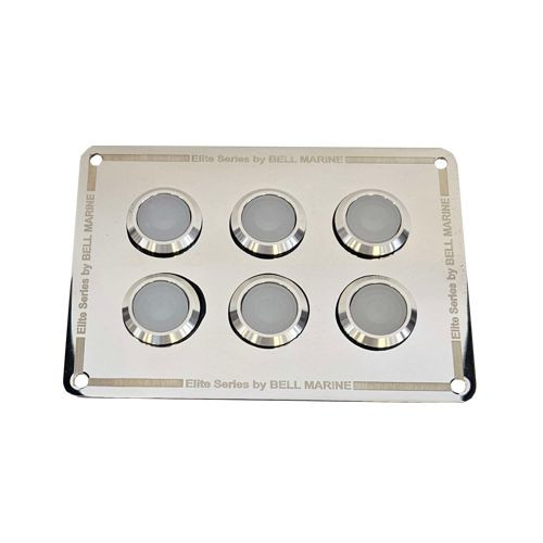 Bell Marine 6 Gang Switch S.B.S. Panel with 20A Backlit ON/OFF