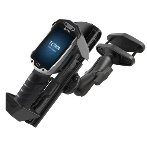 Ram Mounts Quick-Draw Mount for Zebra TC8000/8300 with 4" Square Post Clamp