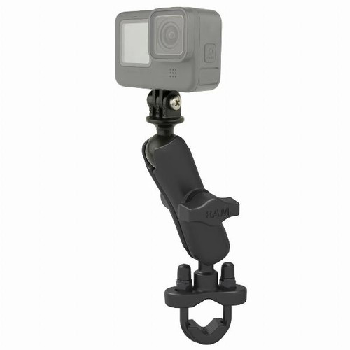 Ram Mounts Size B U-Bolt Double Ball Mount with Action Camera Adapter
