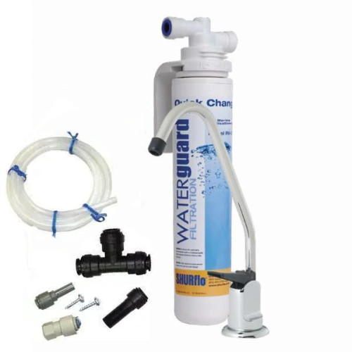 Shurflo Quick Change Water Filter with Faucet (RV-QBR-A)