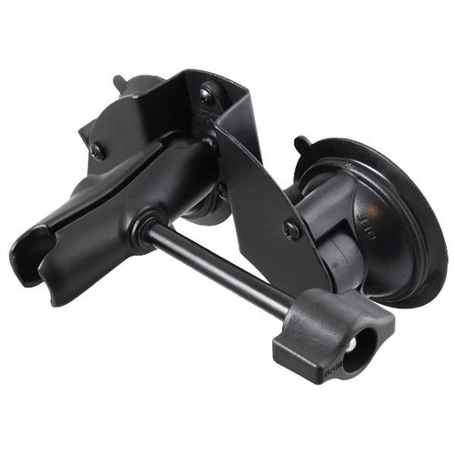 Ram Mounts Size B Dual Suction Cup Base with Socket Arm and Retention Knob