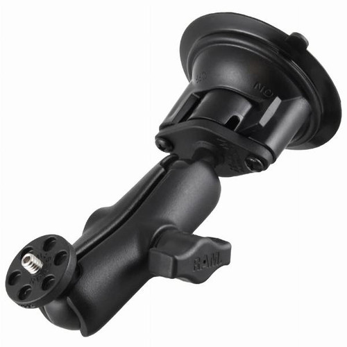 Ram Mounts Size B Twist-Lock Suction Mount with 1/4\"-20 Camera Adapter