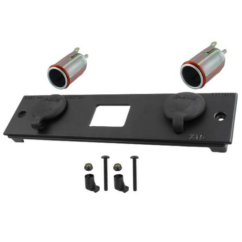 Ram Mounts Tough-Box 2\" Faceplate with Two 12V Lighter Receptacles X15