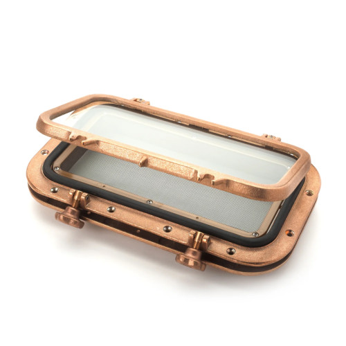 Spartan Bronze Opening Portlight - Rectangle, Blue Water