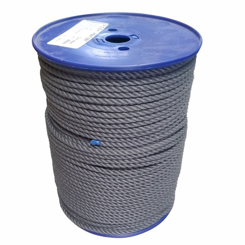 Langman POSH Polyester Rope - 3 Strand Grey 6mm (per metre)