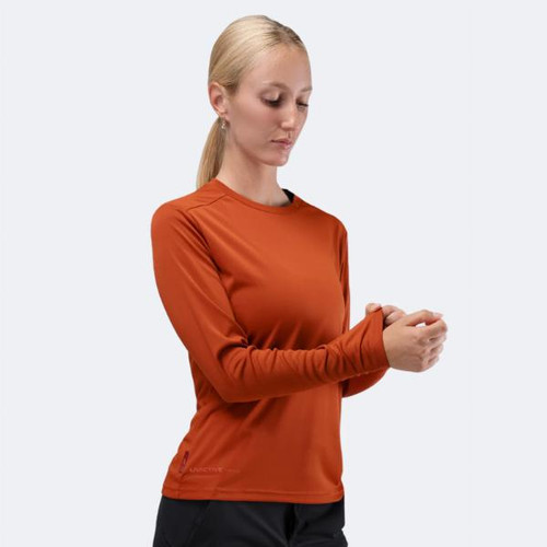 Zhik Womens UVActive Long Sleeve Tech Top - Red Earth