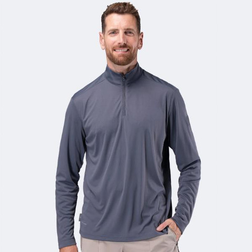 Zhik Mens UVActive 1/4 Zip Long Sleeve Tech Top - Slate