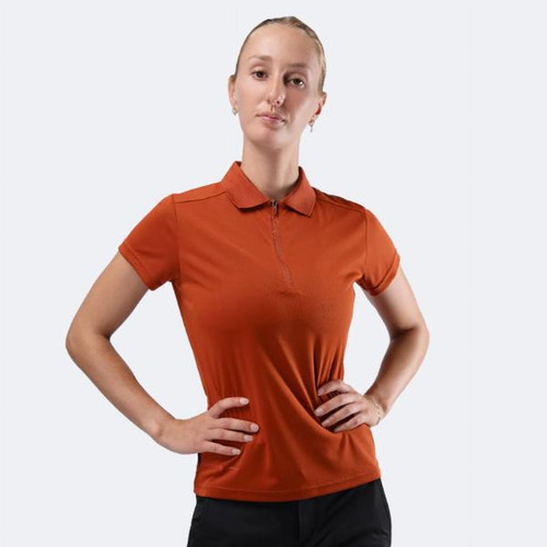 Zhik Womens UVActive Short Sleeve Polo - Red Earth