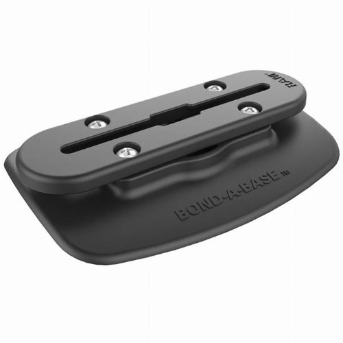 Real Mounts Bond-A-Base Black Adhesive Base with RAM Tough-Track