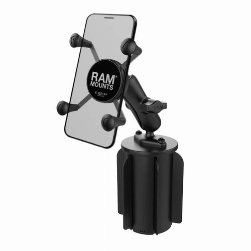 Ram Mounts Size B X-Grip UN7 Phone Mount with RAM-A-CAN II Cup Holder Base