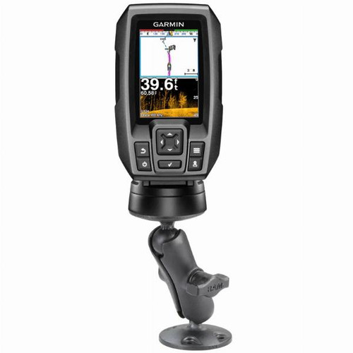 Ram Mounts Size B Composite Double Ball Mount with Hardware for Garmin Striker and More