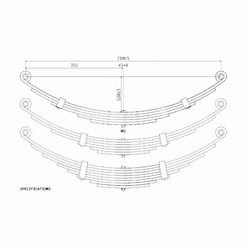 Atlantic Trailer Springs - 45x8mm - Eye & Eye