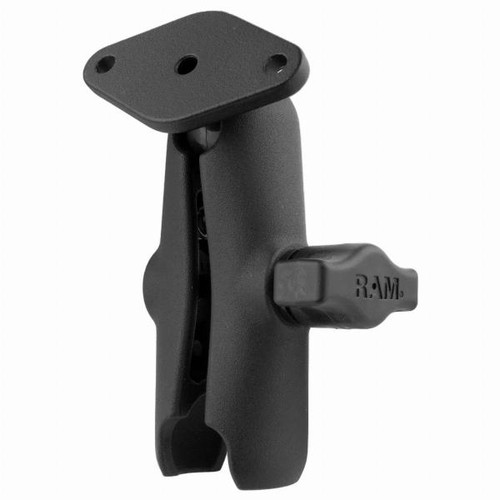 Ram Mounts Size B Double Socket Arm with Diamond Plate