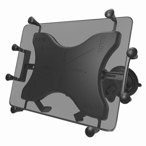 Ram Mounts Size B X-Grip UN9 with Twist-Lock Pivot Suction for 9\"-11\" Tablets (Short Arm)