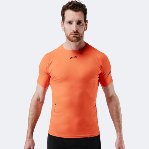 Zhik Mens Eco Spandex LT Short Sleeve Baselayer Top - Flame Red