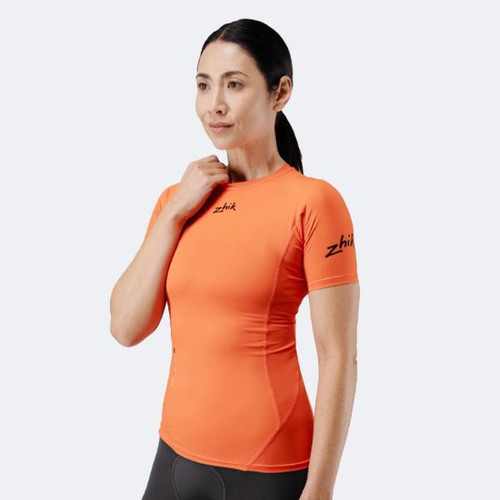 Zhik Womens Eco Spandex LT Short Sleeve Baselayer Top - Flame Red