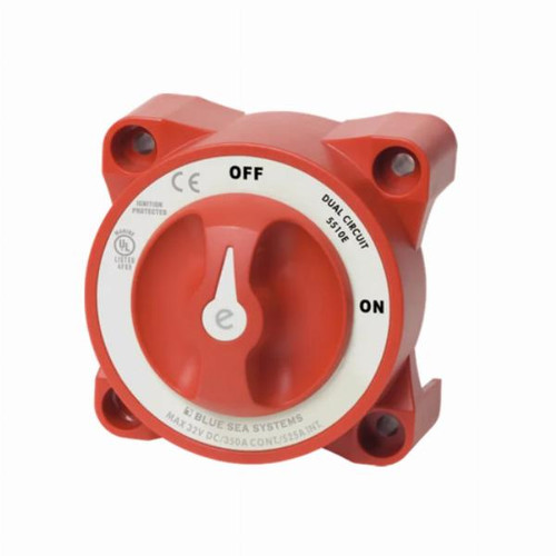 Blue Sea Systems e-Series Dual Circuit Battery Switch 350A Red