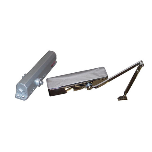 Chrome plated door closer