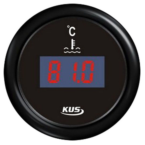  KUS Water Temperature Gauge - Black, Digital