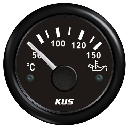  KUS Oil Temperature Gauge - Black