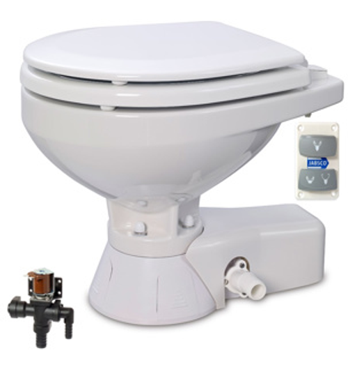 Jabsco Quiet Flush Toilet - Fresh Water Flush