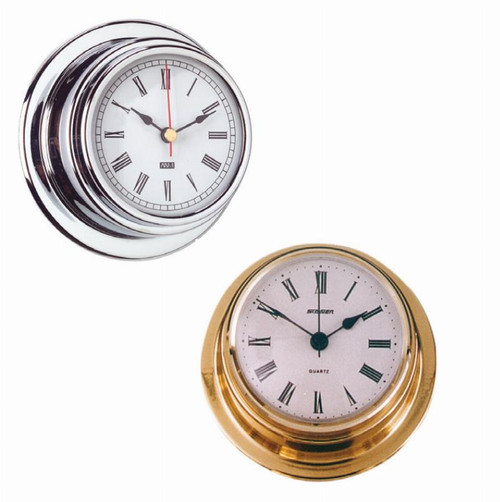 Brass Clock -  Roman Numerals - 70mm
