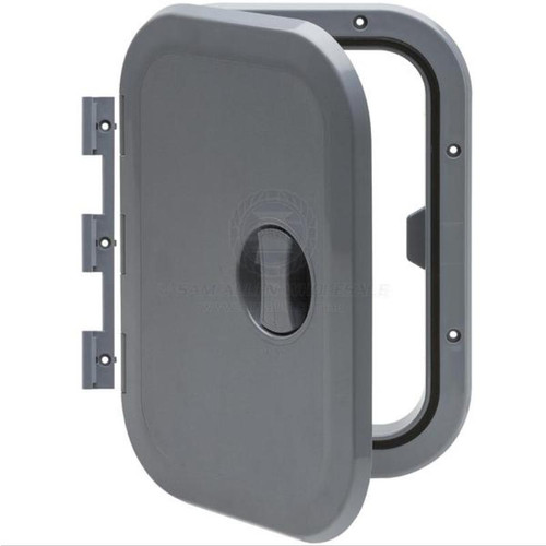 Plastic Hatch with Removable Hinge - Grey, 373mm x 270mm