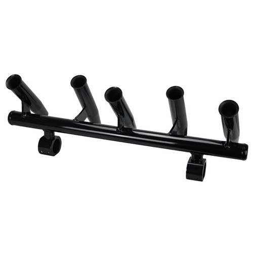 Rocket Launcher, Holds 5 Rods, Clamp On, Black Powder Coated Alloy