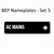 BEP Nameplates for Circuit Identification - Set 5