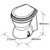 Electric marine toilet luxury home style large bowl