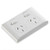 CMS 'C' Type Double Socket GPO - White