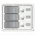 Contura White Switch Water-Resistant Panel - 3 Position Circuit Breaker