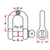 Galvanised Shackle D - Grade S