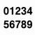 Rego Numbers 50mm (2") - Black