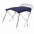 Oceansouth 3 Bow Aluminium Whitewater Bimini Top With Rocket Launcher - Navy Blue