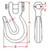 Stainless steel clevis grab hooks 316 grade