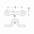 Ronstan Narrow Saddle 14mm Clear-Csk Holes