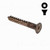 Silicon Bronze Screw - Square Drive Flat Head 6g x 1" (25mm)