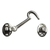 Davey Brass Cabin Door Hook - Silent - Chrome-Plated Brass