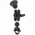 Ram Mounts Size C Handlebar U-Bolt Double Ball Mount with Round Plate