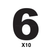 Self Adhesive Numbers - Black, 165mm (Pack of 10)