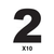 Self Adhesive Numbers - Black, 165mm (Pack of 10)