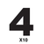 Self Adhesive Numbers - Black, 100mm (Pack of 10)