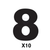 Self Adhesive Numbers - Black, 100mm (Pack of 10)