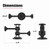 Ram Mounts Dual Straight Pivot Magnetic Mount with Knob