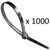 Black Cable ties - Pack 1000