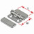 316G Stainless Steel Anti-Slam Strap Hinge with Cover - Even Split, 40x40mm
